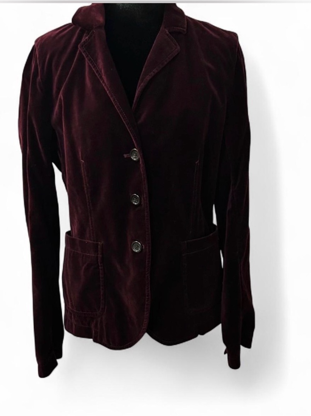 J. Crew Velvet Blazer in Burgundy